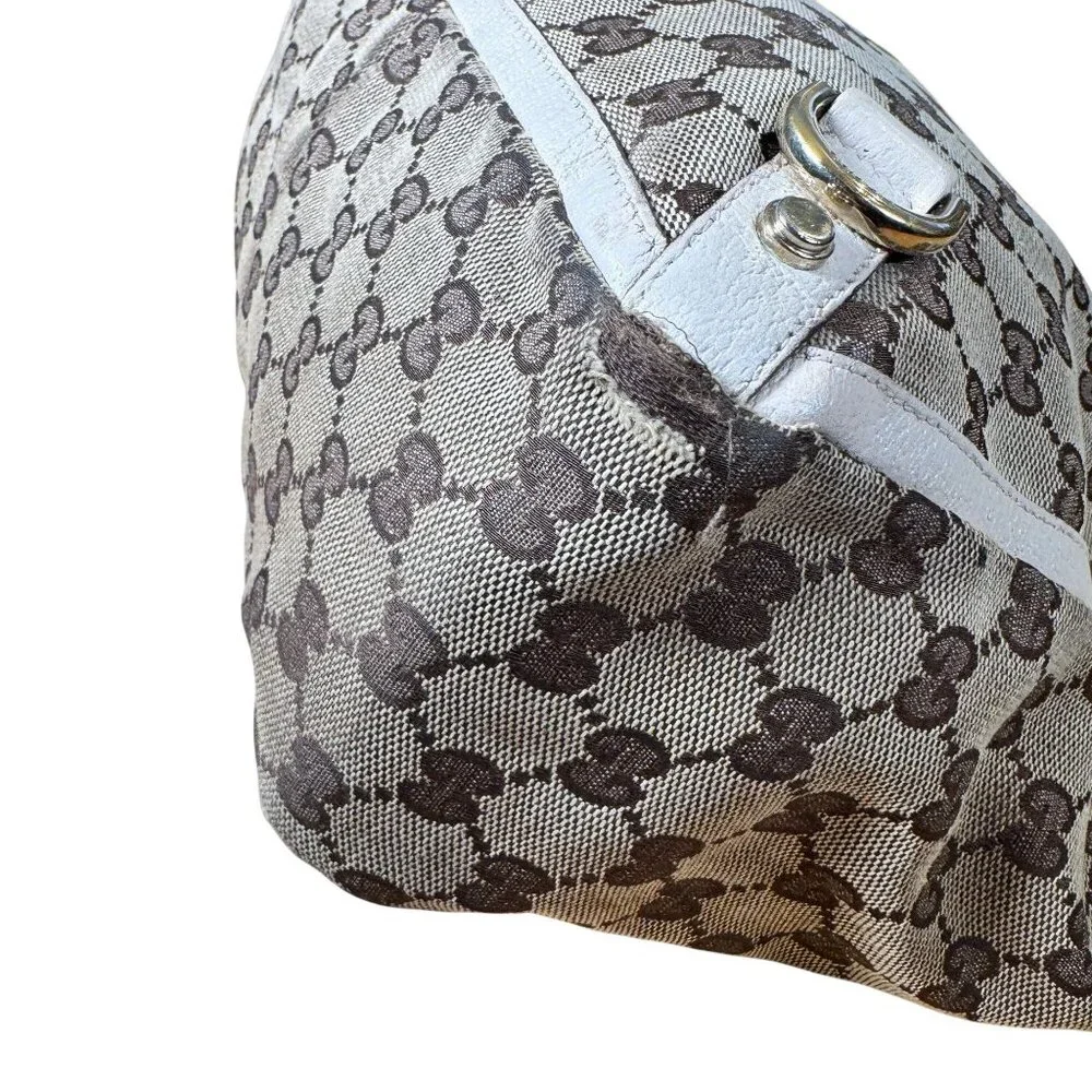 Gucci Beige/Cream GG Canvas and Leather Abbey D-Ring Small Mini Tote Handbag - Picture 6 of 12